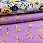 Preview: Jersey | Giraffes | Giraffen lavendel lila